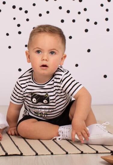 Camiseta de bebé de rayas