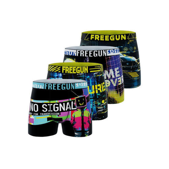 Lot de 4 boxers homme Glitchy Pop