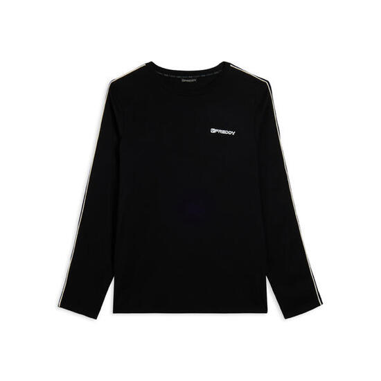 T-shirt à manches longues en jersey avec coutures de couleur contrastée