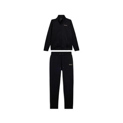 Tuta regular fit con collo alto e dettagli in strass