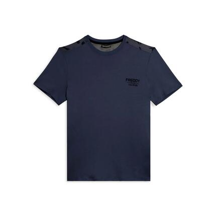 T-shirt avec empiècements camouflage et logo en forme de cœur