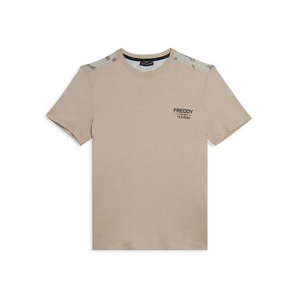 T-shirt avec empiècements camouflage et logo en forme de cœur