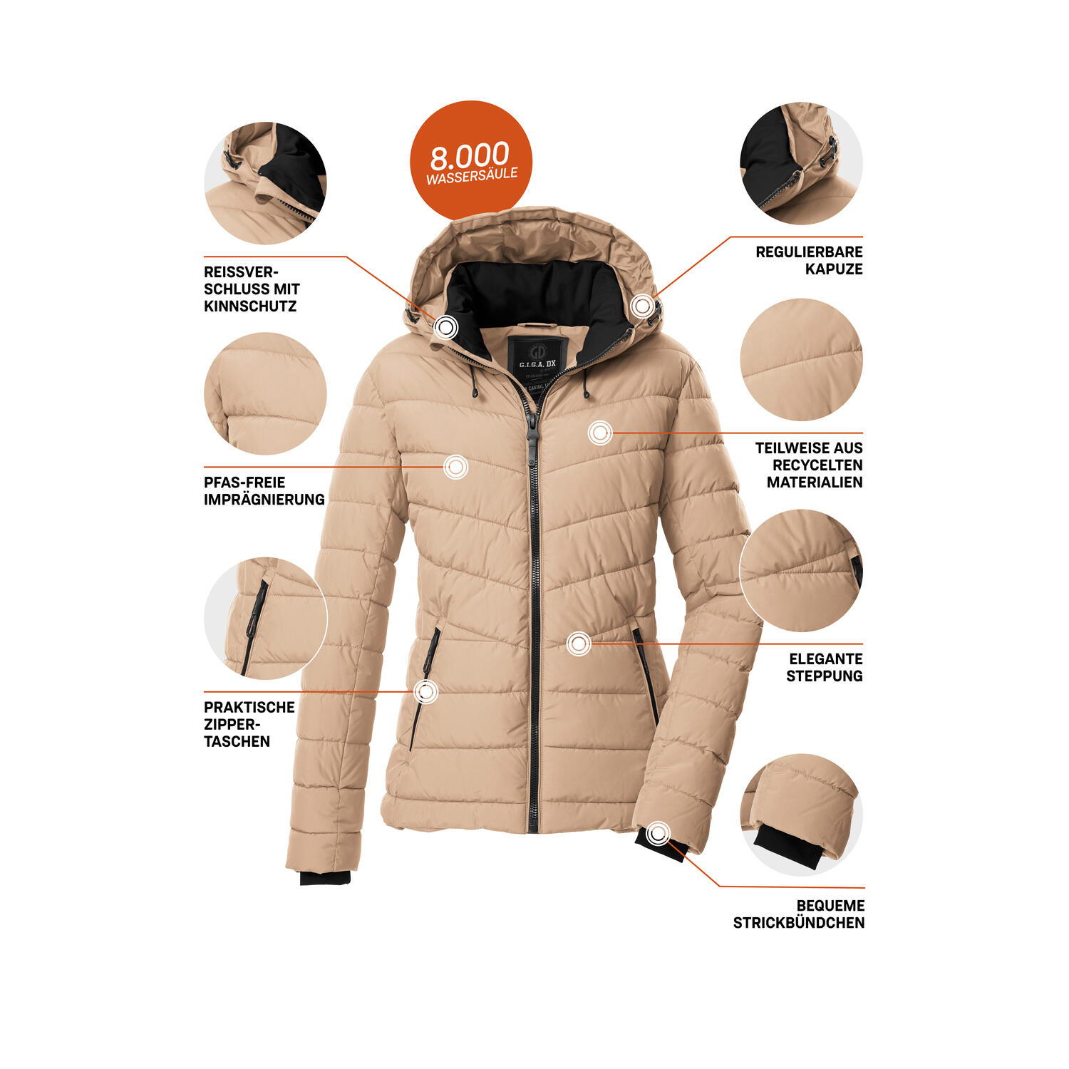 Piumino con cappuccio da donna Killtec GW 32 5/6