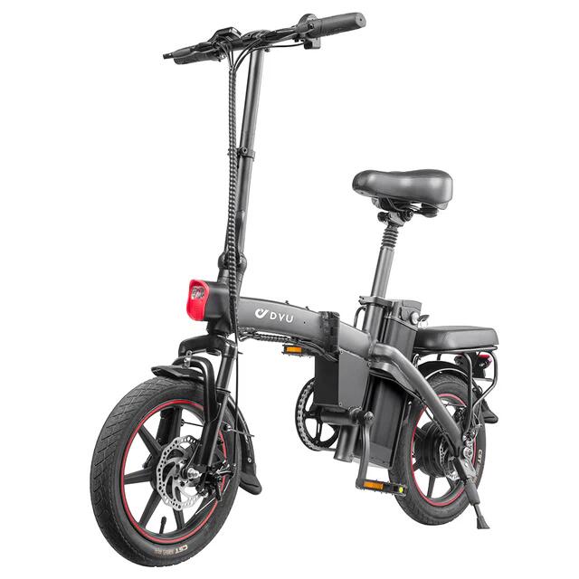 Dyu - Vélo Électrique De Ville Dyu A5, Pneus De 14 Pouces, Batterie 48 V 7,5 Ah - Vélo Ville - Noir - Decathlon