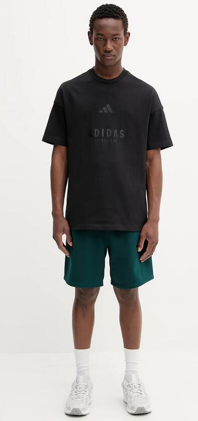 T-shirt uomo adidas all szn embroidered graphics tee - nero 3/6