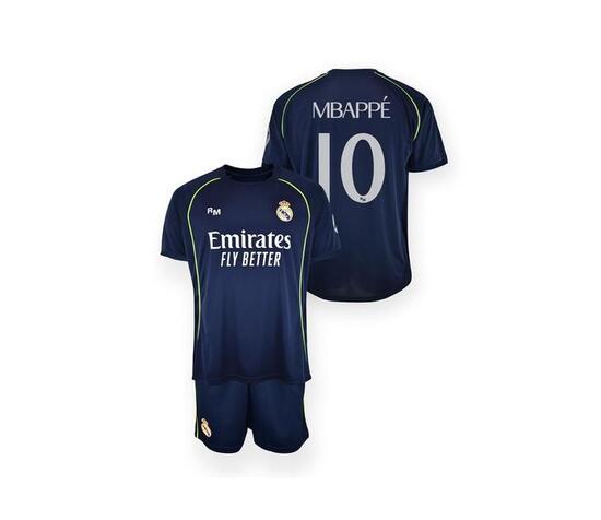 Real Madrid Junior Auswärtstrikot Mbappé Nr. 10 2025/26 Blau