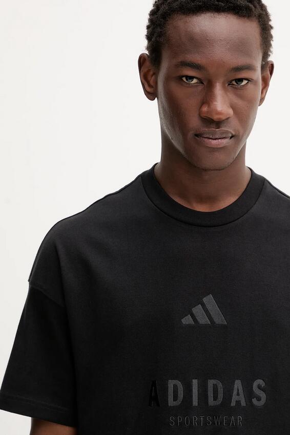 T-shirt uomo adidas all szn embroidered graphics tee - nero 4/6