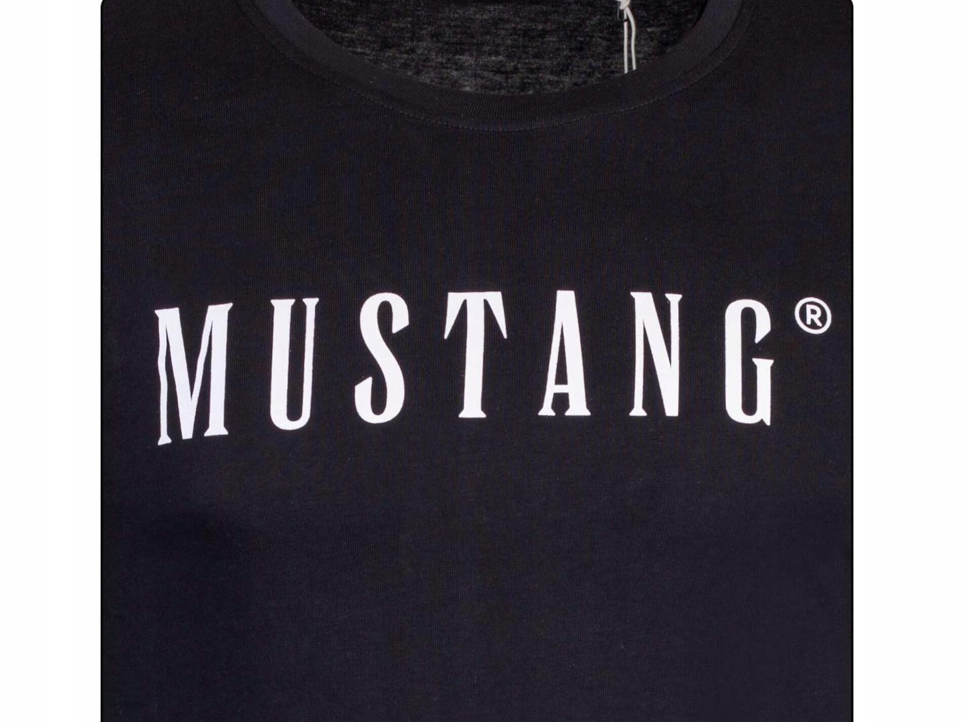 KOSZULKA męska MUSTANG 4222-2100-400 t-shirt sportowa czarna bawełniana M 4/4