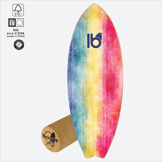 Balance Board IBOARDS Rainbow – Surf Trainer mit Korkrolle