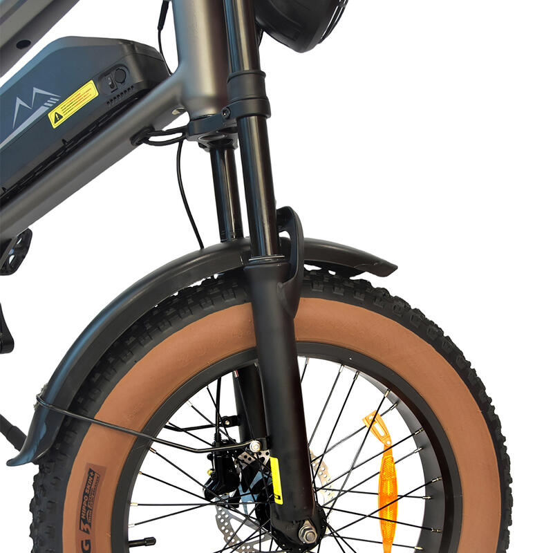 DYU M20 Bicicletă electrică de teren 20 inch cu baterie de 48V 18.2AH