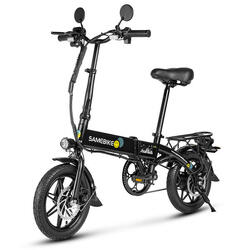 Vélo électrique portable Samebike YINYU14 avec batterie 36 V 7,8 Ah