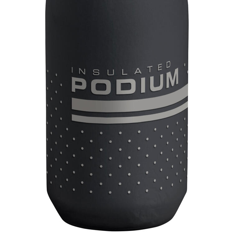 Botella Podium Chill Drinking 710 ml - negro/plata