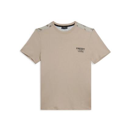 T-shirt avec empiècements camouflage et logo en forme de cœur