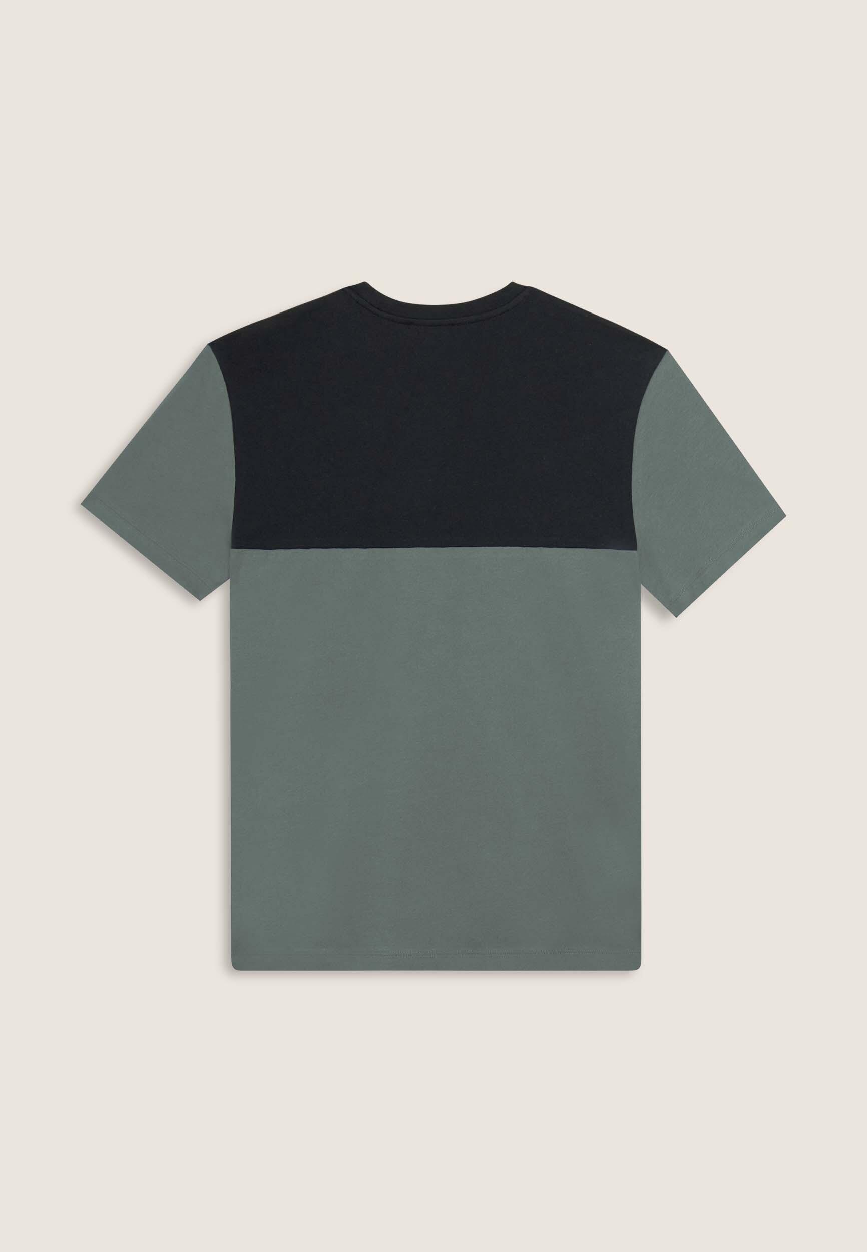 T-shirt colour block con stampa sulla spalla 2/3