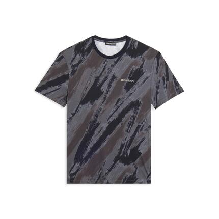 T-shirt imprimé avec effet « coup de pinceau » en coton