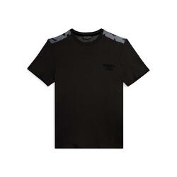 T-shirt avec empiècements camouflage et logo en forme de cœur