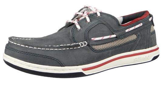 Triton Three-Eye chaussures bateau homme navy nubuck