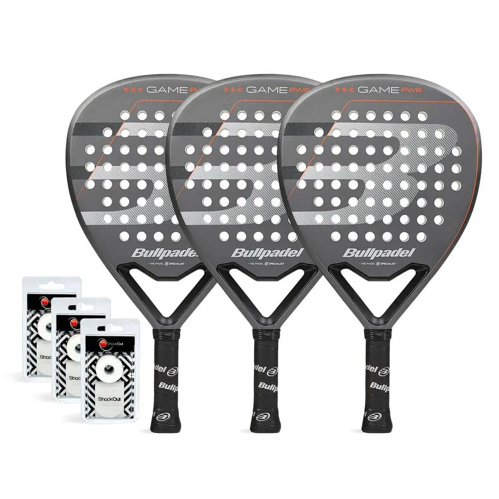 Tripack Bullpadel Game Power Gris