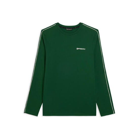 T-shirt à manches longues en jersey avec coutures de couleur contrastée