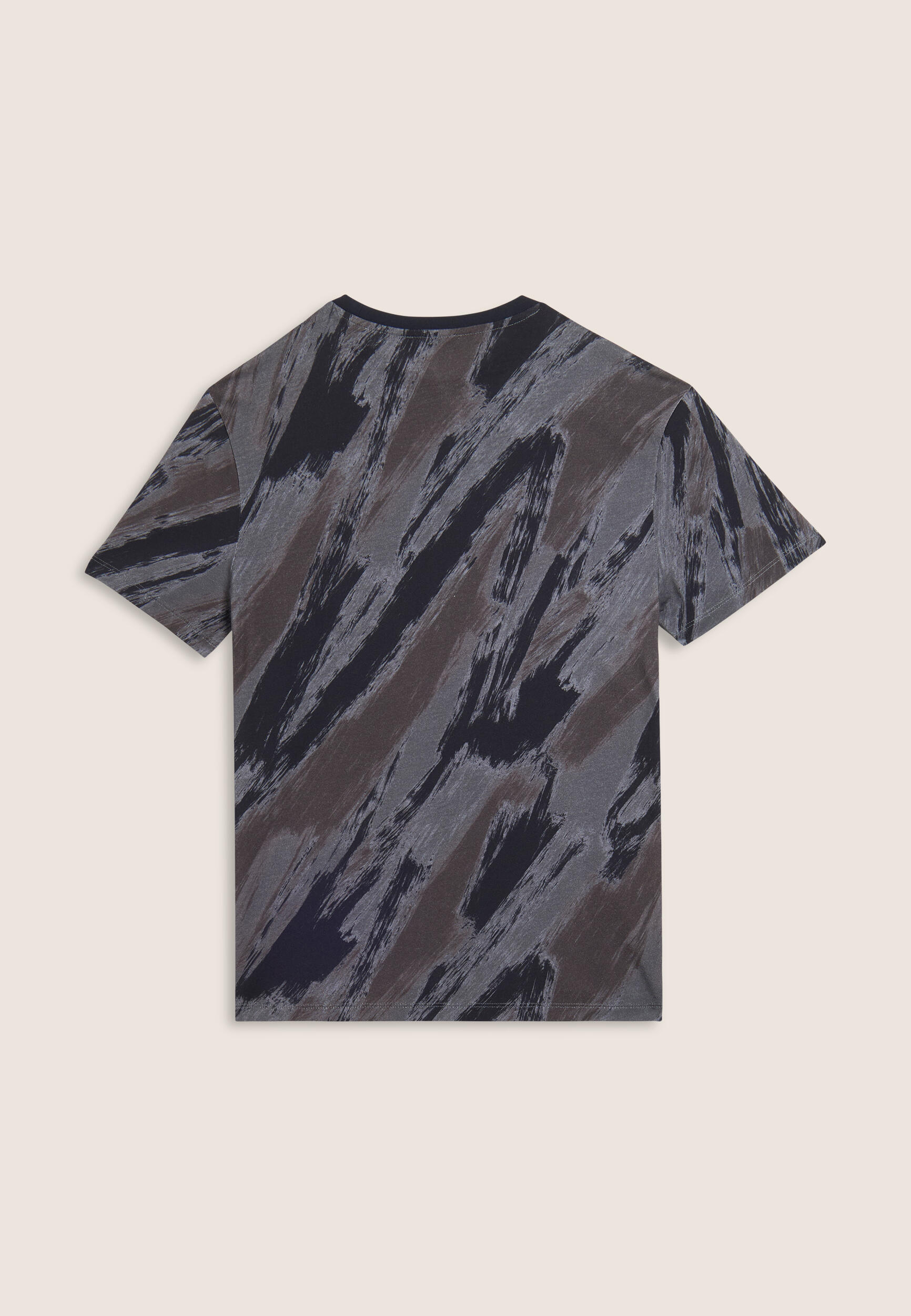T-shirt stampata effetto pennellata in cotone 2/3