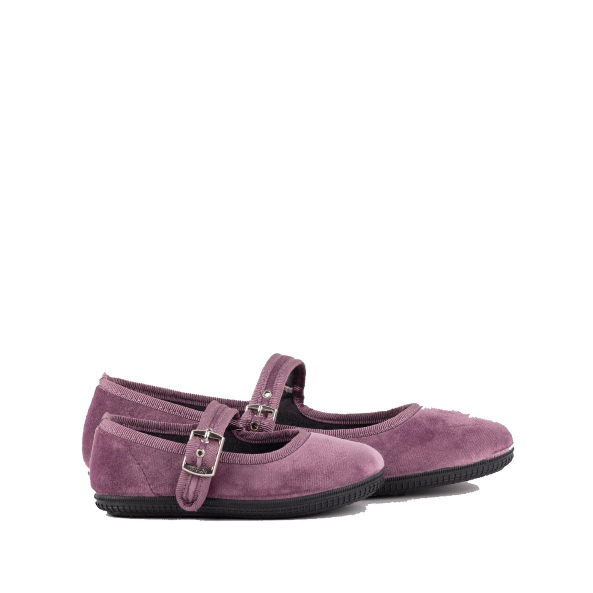 Bailarinas Mujer Victoria Oda Mercedes Terciopelo Morado 6/6