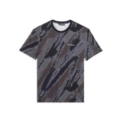 T-shirt imprimé avec effet « coup de pinceau » en coton