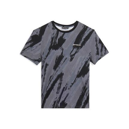 T-shirt imprimé avec effet « coup de pinceau » en coton