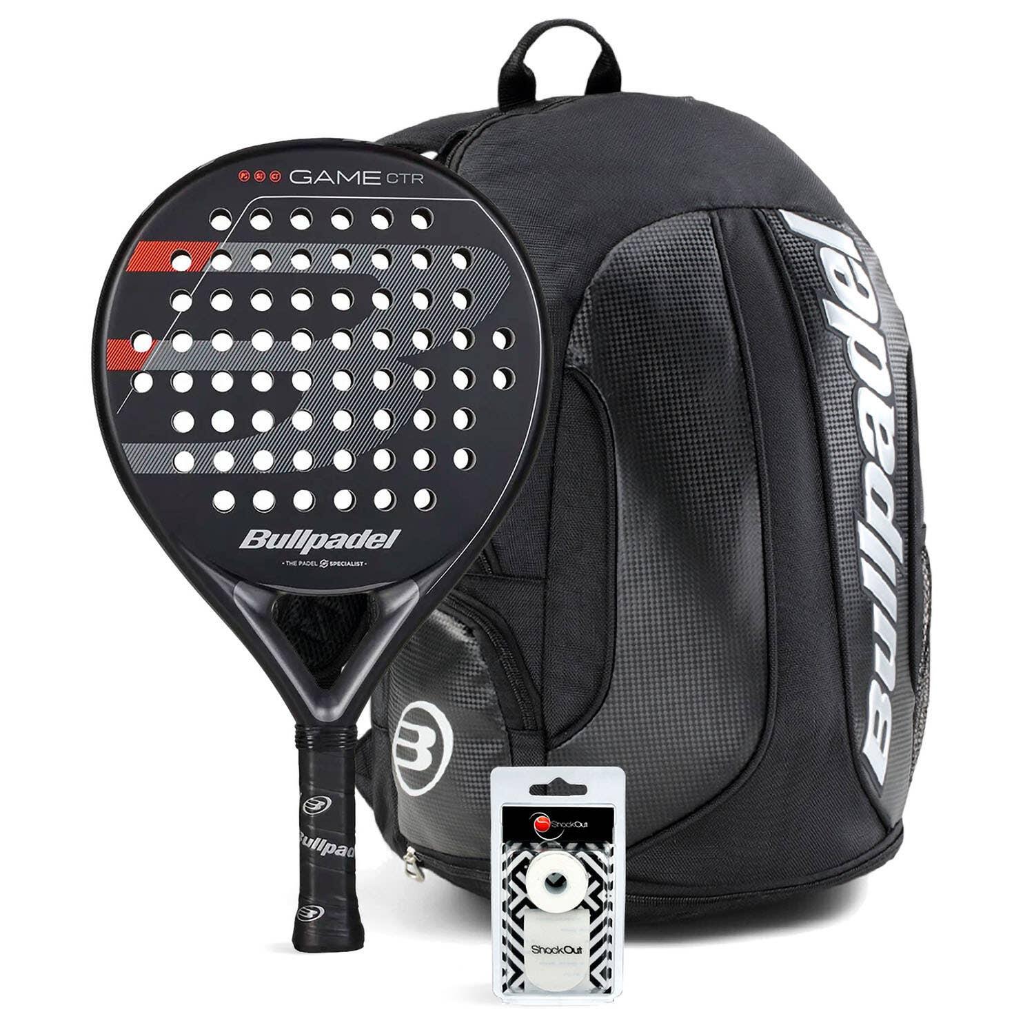 BULLPADEL Pack Bullpadel Game Control Black Mochila Avant