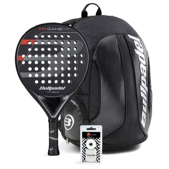 Pack Bullpadel Game Controllo Black Zaino Avant
