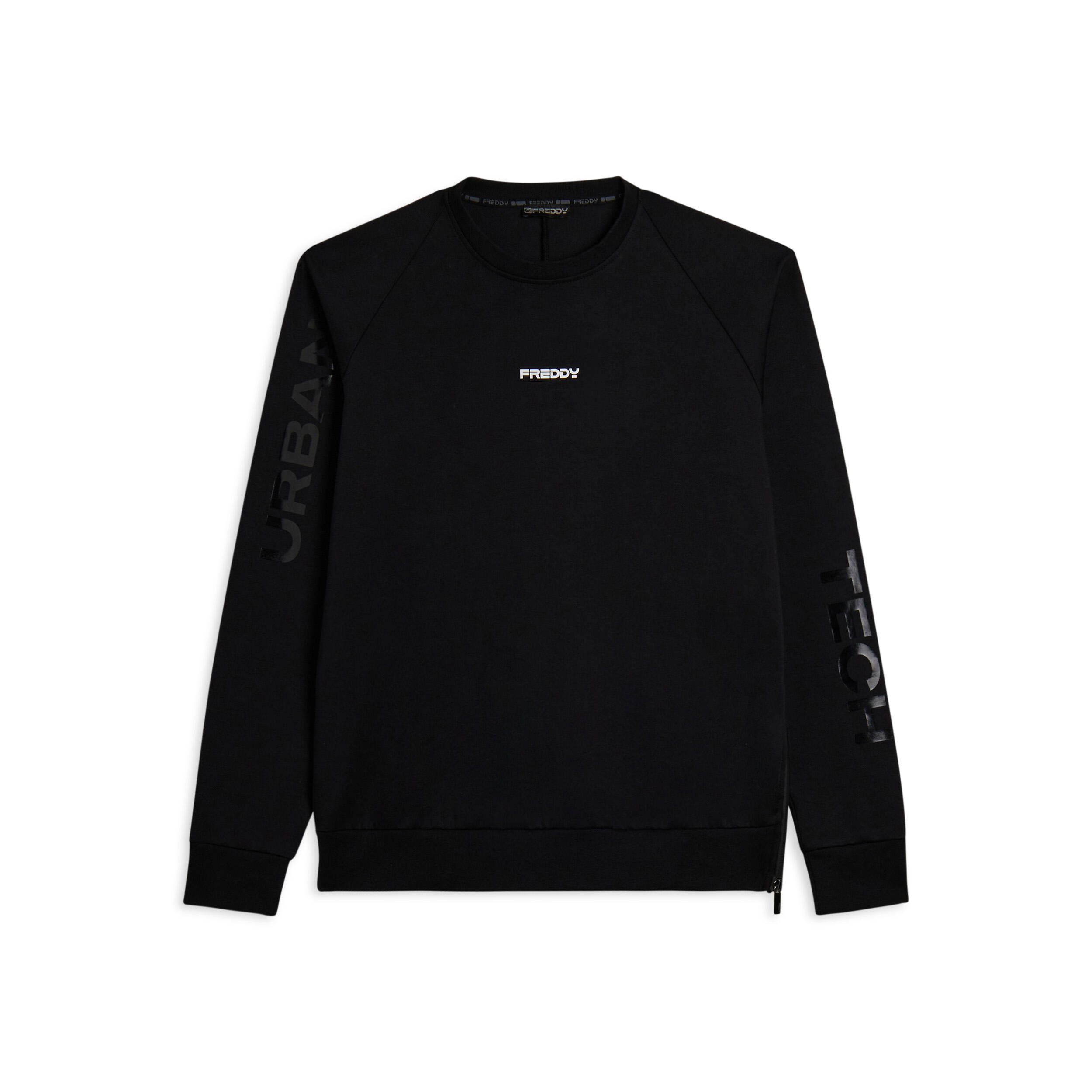 Freddy - Sweat-shirt À Col Rond Avec Fermeture À Glissière Latérale Et Imprimés Sur Les M - Sweat Zippé - Noir - Decathlon