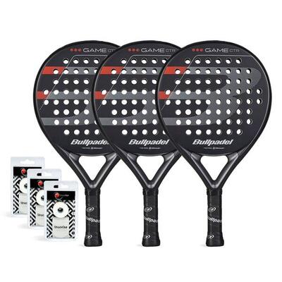 Tripack bullpadel game control negro