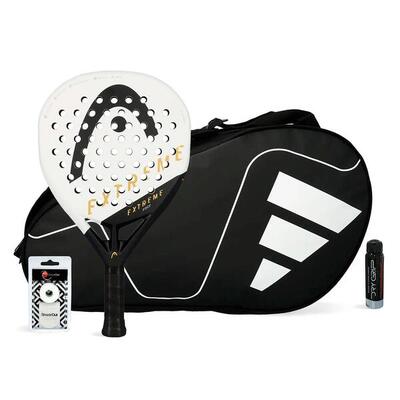 Pack head edge extreme white padel bag adidas carbon ctr white