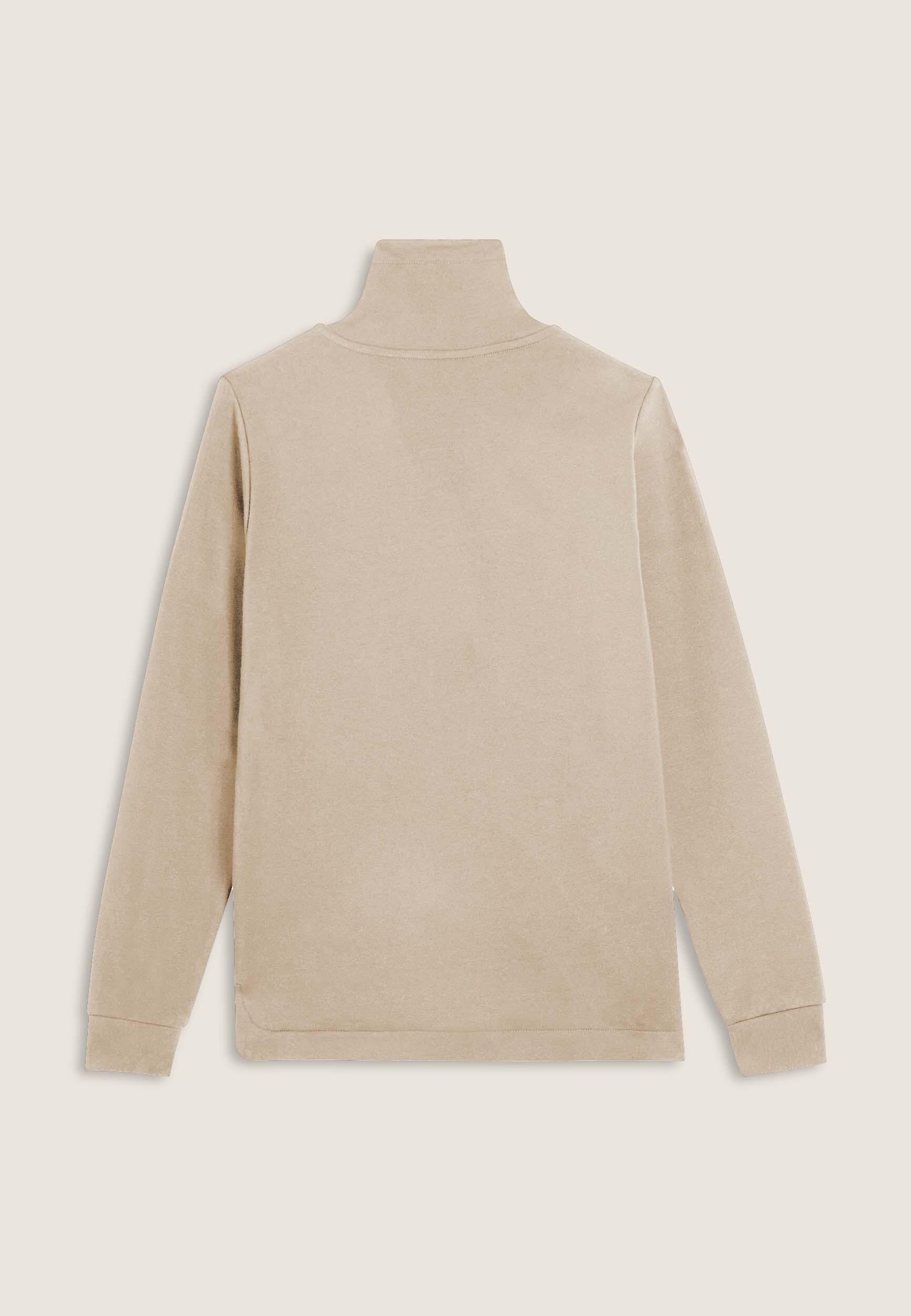 Sweat-shirt zippé avec col montant et bord asymétrique 2/3