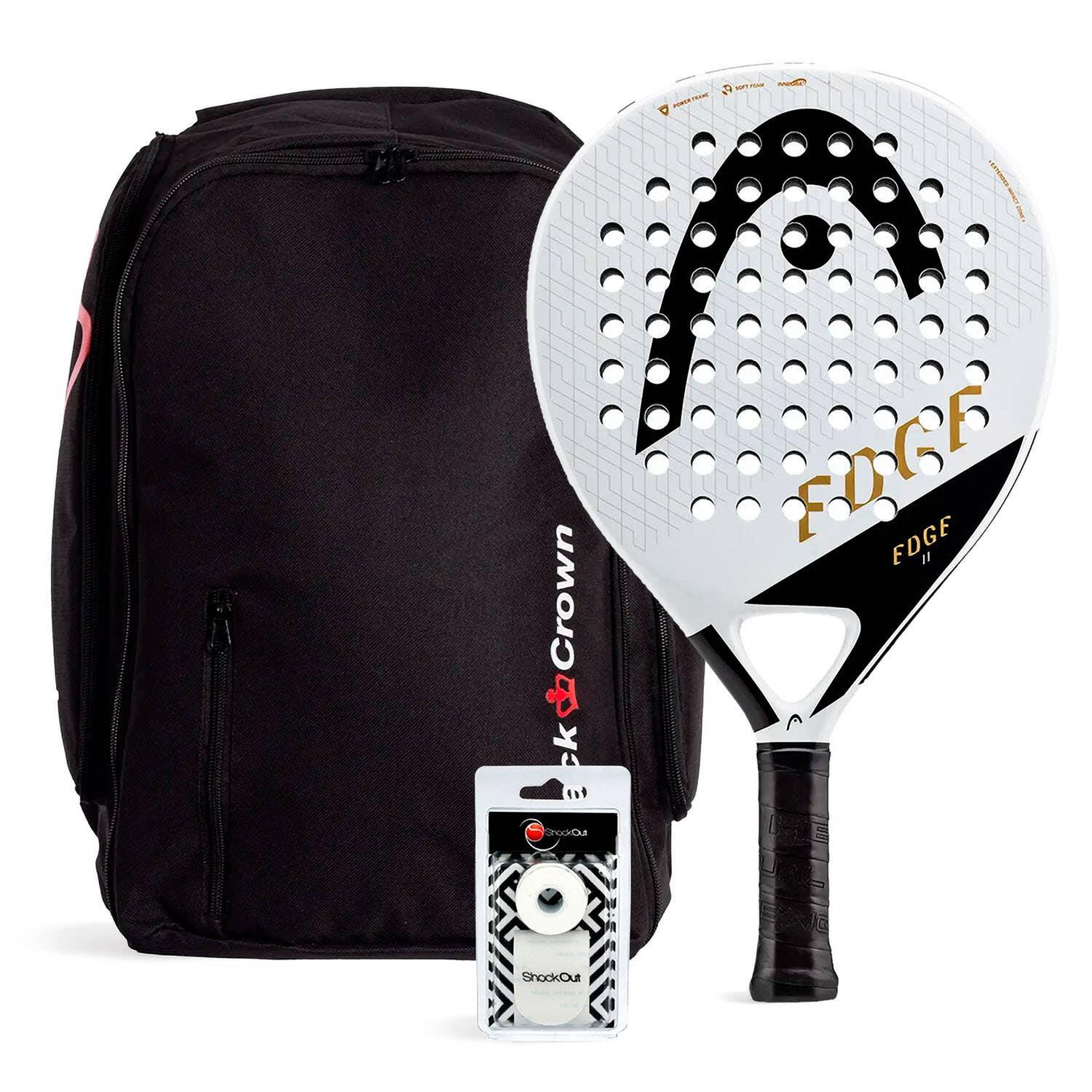 Head - Pack Head Edge Ii White Sac Black Crown Black - Raquette De Padel - Multicolore - Taille Unique - Decathlon