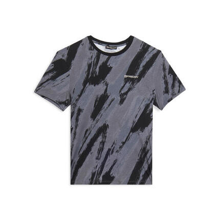 T-shirt imprimé avec effet « coup de pinceau » en coton