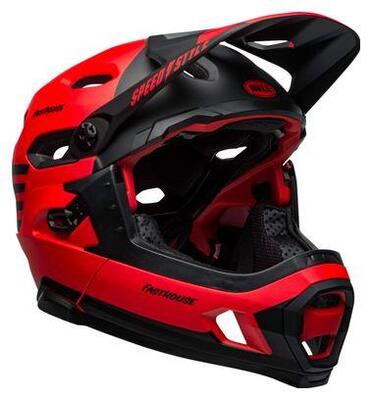 Bell super dh mips fasthouse removable chinstrap helm red black 2022