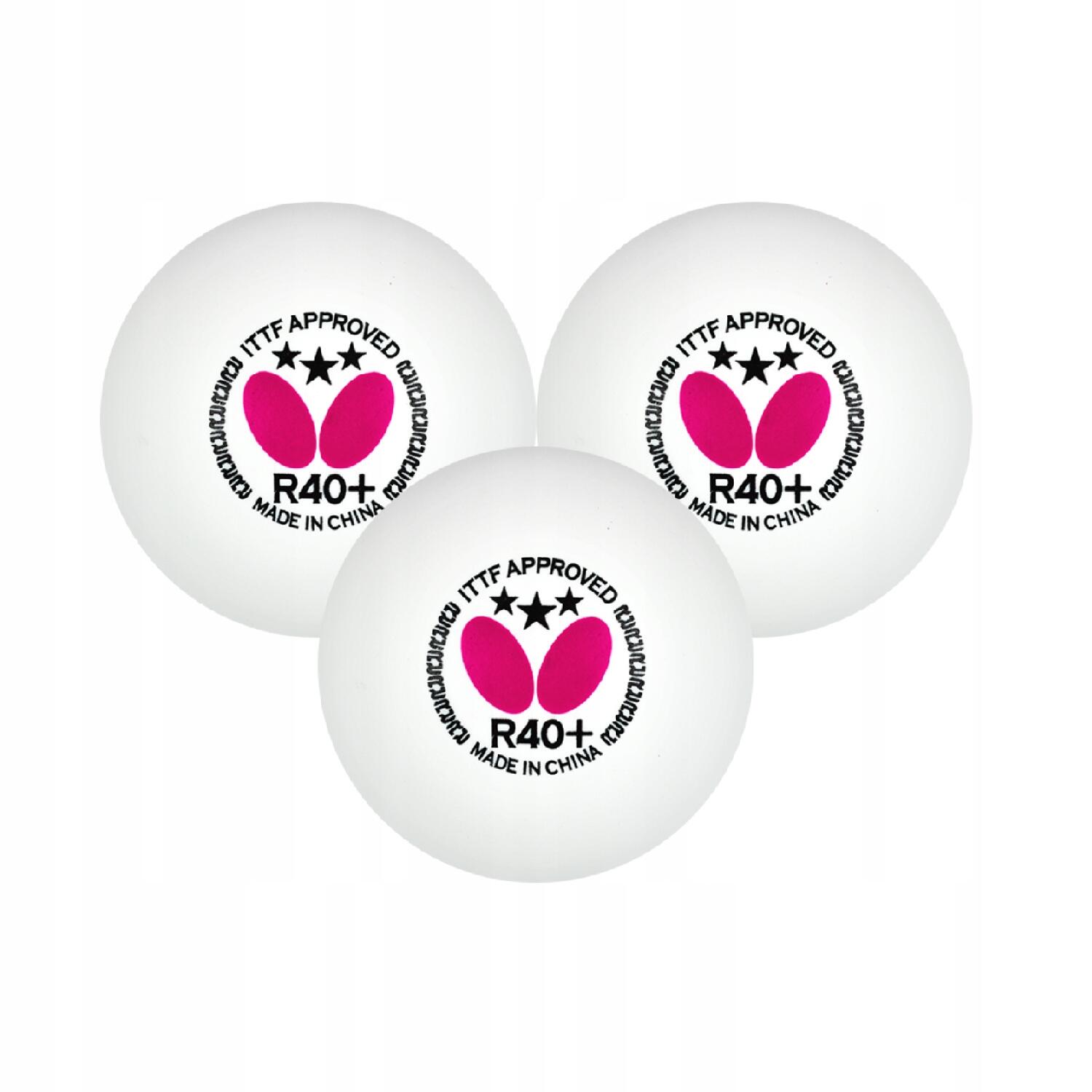 Balles de ping-pong Butterfly 3***, lot de 3, professionnelles 5/6