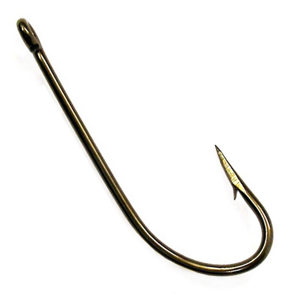 25pc Eagle Claw 6039B 2X Strong Bronze Kendal Kirby Fishing Hooks