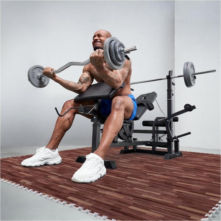 Tapis de Protection Fitness Puzzle - 16 Dalles, 60x60x1,2 cm, Tapis de Sol 3/7