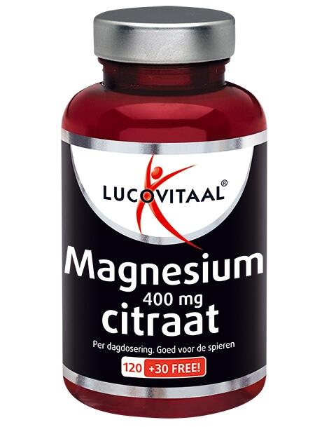 LUCOVITAAL Lucovitaal Magnesium Citraat tabletten 400 mg 150 tabletten MAXI POT
