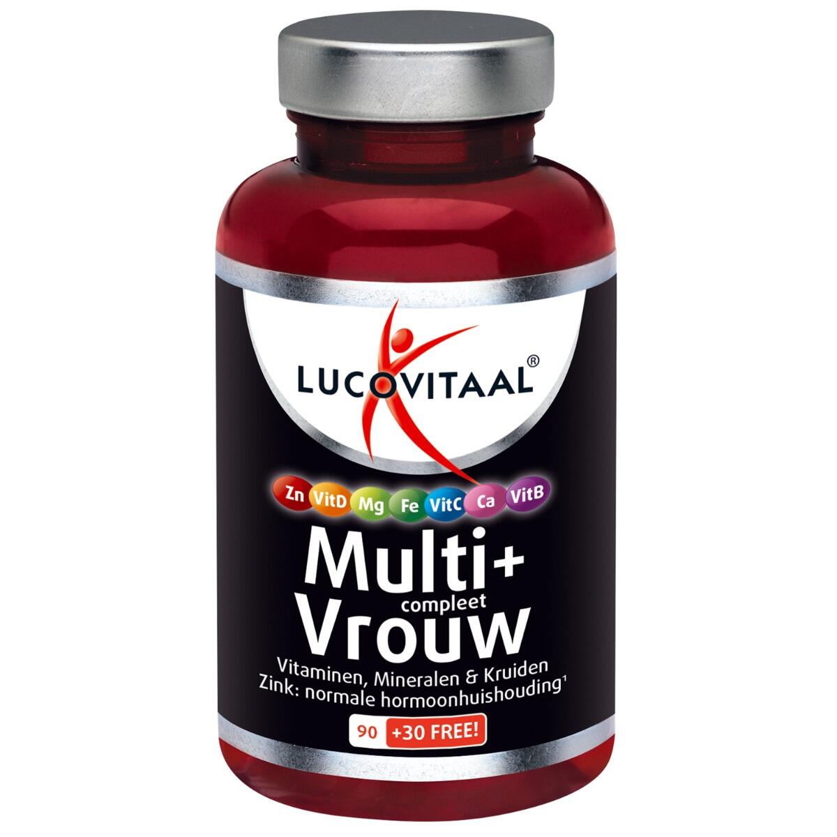 LUCOVITAAL Lucovitaal Multivitamine Vrouw MAXI pot 120 tabletten