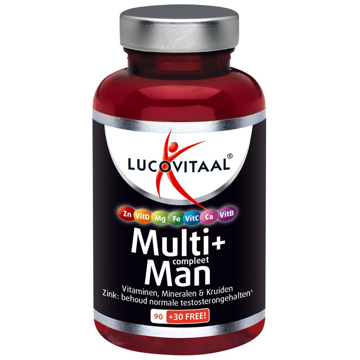 LUCOVITAAL Lucovitaal Multivitamine Man MAXI pot 120 tabletten