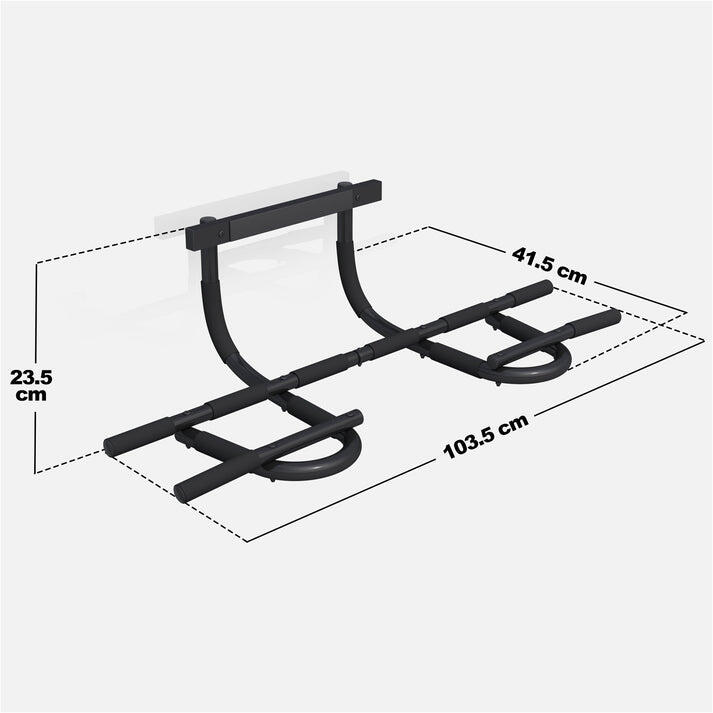 TREXO Optrekstang, verstelbare lengte 70-96 cm, grijs, van staal, max