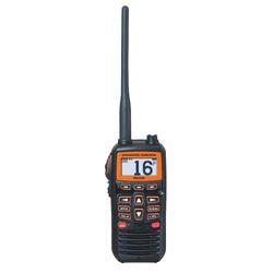 HX210E: VHF portable étanche flottante 6W livrée avec chargeurs et clip