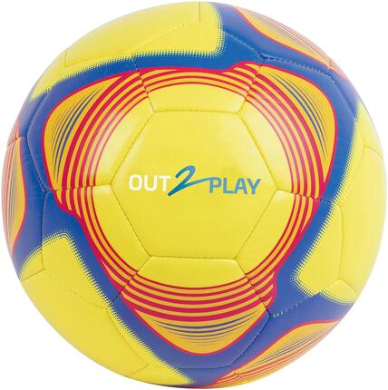 Ballon Football Cousu Jaune 400G T5 Dégonflé - OUT2PLAY
