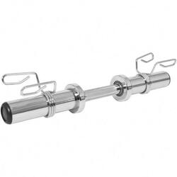 BARRE OLYMPIQUE COURTE 50,5CM | 5KG DIAM 50MM | MAX 136KG | STOP DISQUES À RESSO