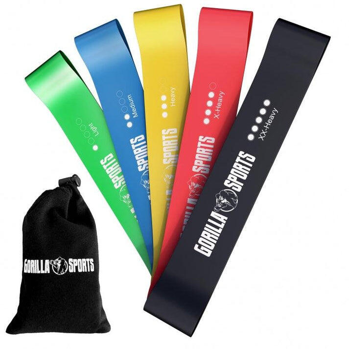 GORILLA SPORTS Resistance Band Set inkl. Tragebeutel