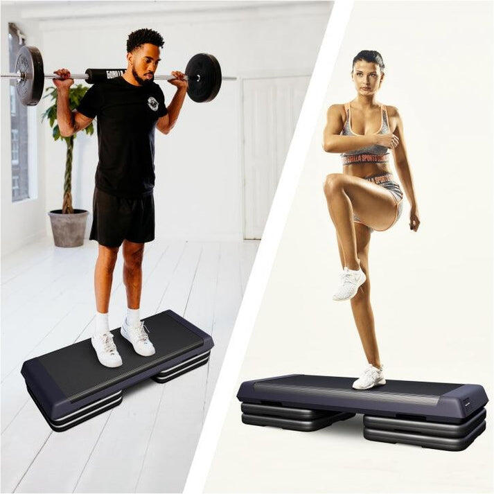STEP D'AÉROBIC AVEC RÉHAUSSES AMOVIBLES |TROIS NIVEAUX | FITNESS ET MUSCULATION 3/7