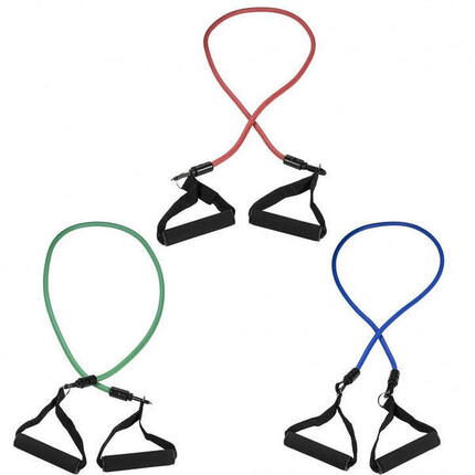 SET D'EXTENSEURS AVEC POIGNÉES | FITNESS ET RENFORCEMENT MUSCULAIRE