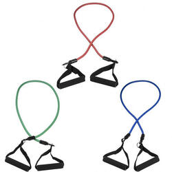 SET D'EXTENSEURS AVEC POIGNÉES | FITNESS ET RENFORCEMENT MUSCULAIRE